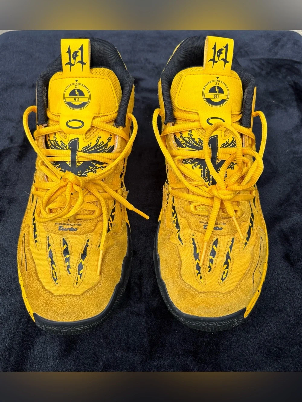 Puma Porsche x MB.03 Sport Yellow 309847-01 Men’s Size 9.5 Basketball Shoes EUC - Picture 9 of 12